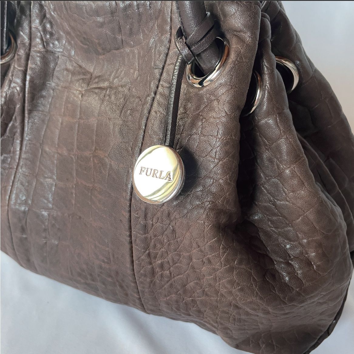 ✱FURLA（フルラ）✱レザー 巾着 トートバッグ（ブラウン）