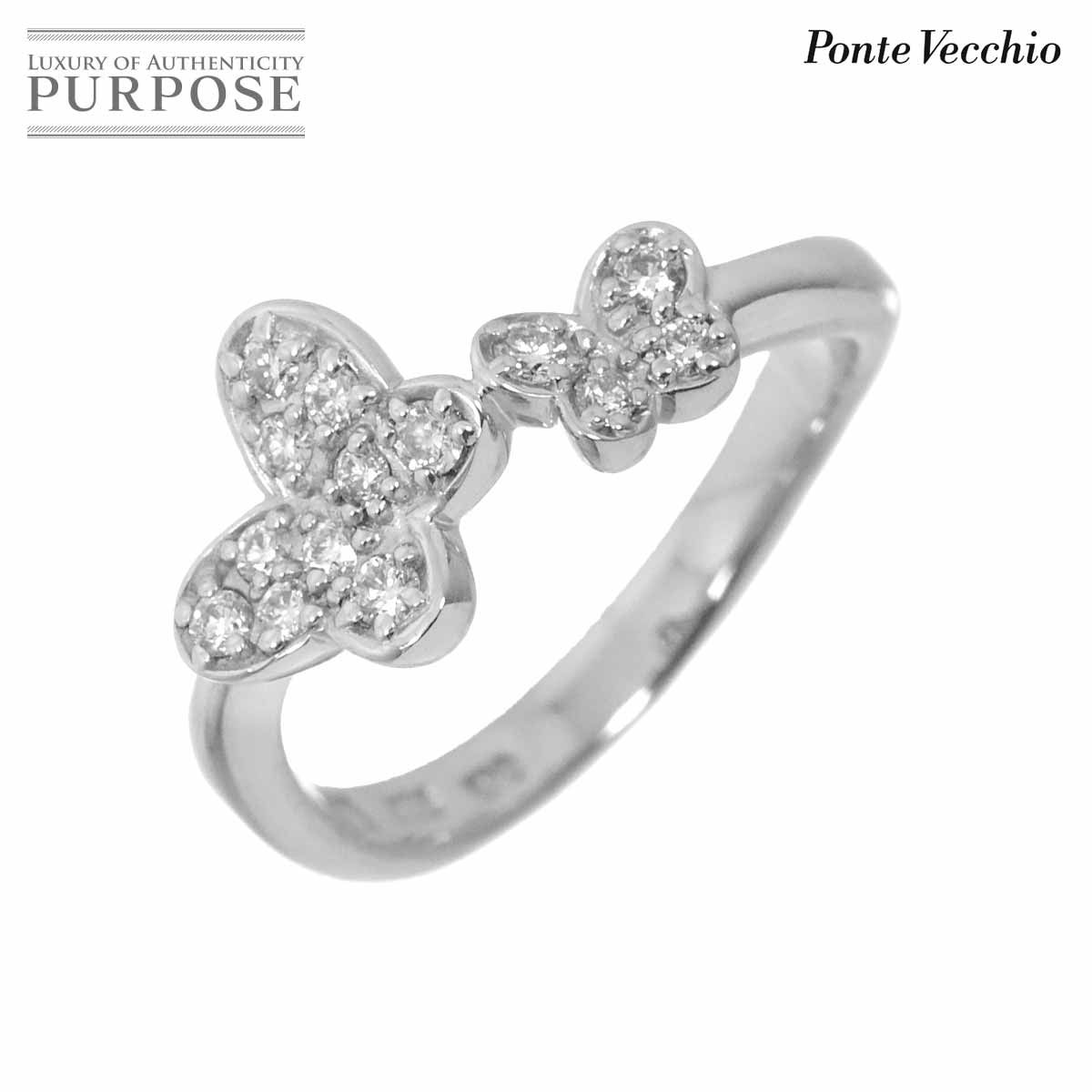 ポンテヴェキオ Ponte Vecchio 8号 リング ダイヤ 0.18ct K18 WG ホワイトゴールド 750 指輪 Diamond Ring  90245426 - メルカリ