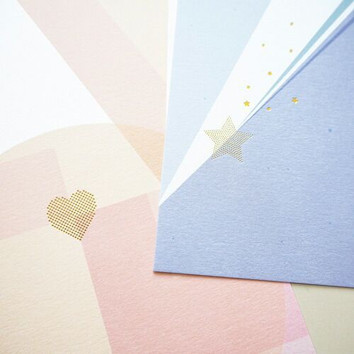 コンフィ 箔押しポストカード