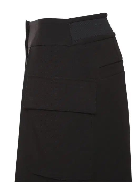 W.ANGLE ワイドアングル レディース バミューダ パンツ 黒 25 DECORATOM_COM_BR