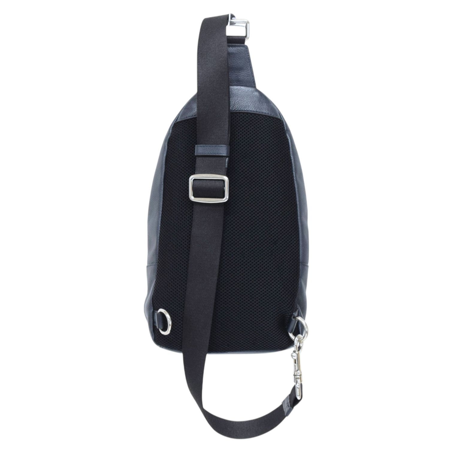 美品✨コーチ ボディバッグ チャールズ シグネチャー PVC レザー ブラック コーチ COACH チャールズ ヴァーシティ シグネチャー ボディ