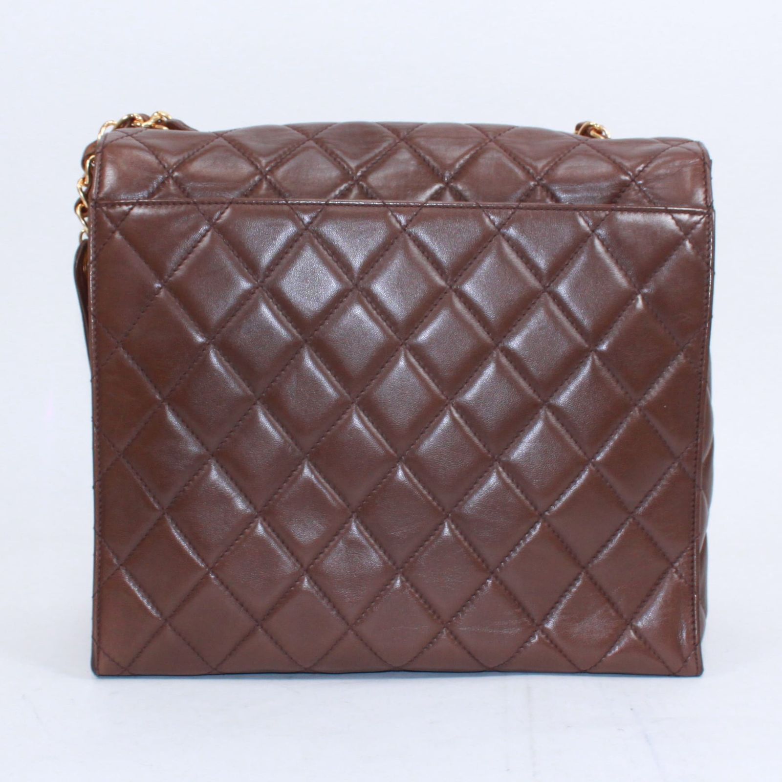 CHANEL マトラッセ チェーン ラムスキン ブラウン ショルダー