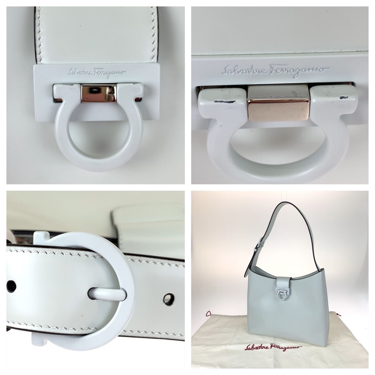 美品 Salvatore Ferragamo サルヴァトーレフェラガモ ガンチーニ