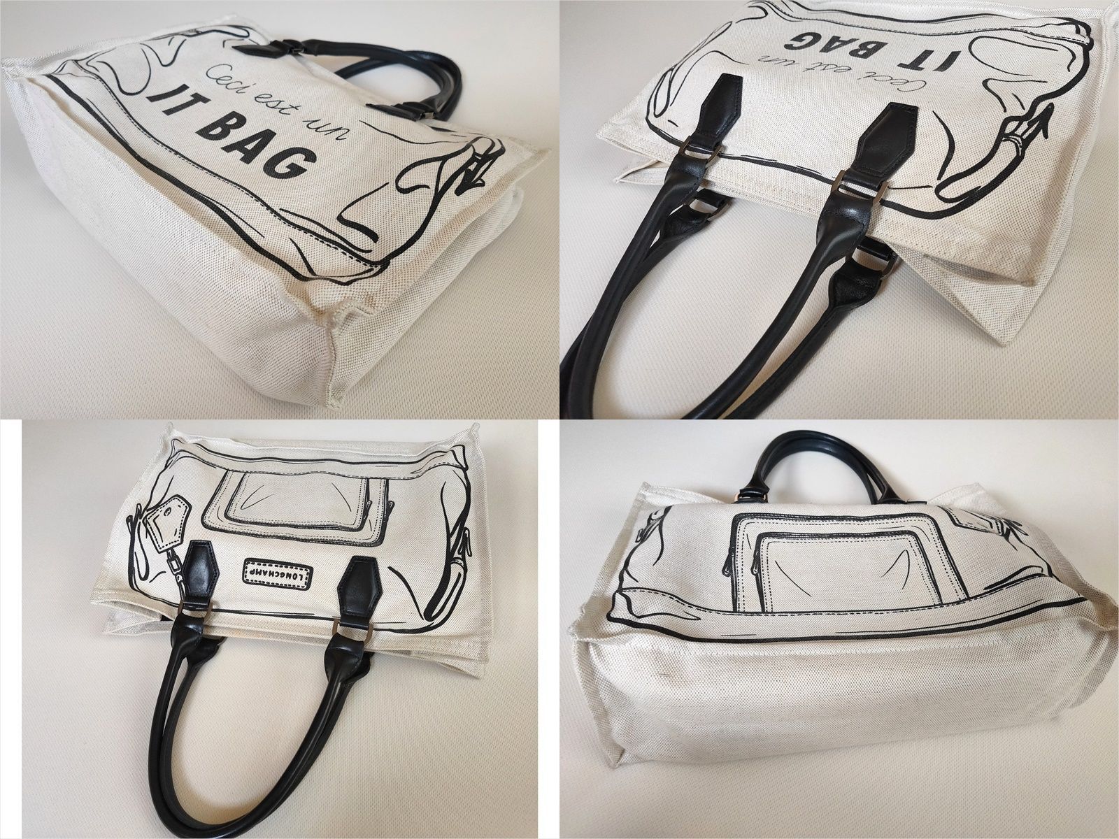 ロンシャン LONGCHAMP IT BAG キャンバス トートバッグ 希少品 ユニ