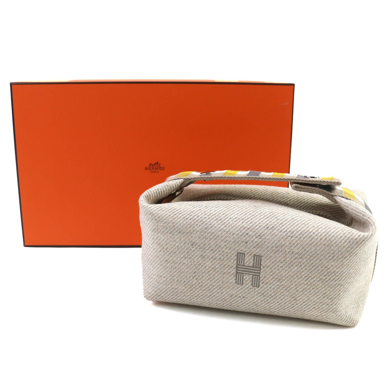 未使用品△HERMES エルメス ブリッド ア ブラック PM オ カレ ウール  