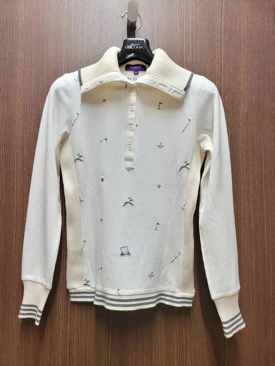 ラスト1点☞在庫処分！ランビンブラン 韓国　レディースゴルフ ニット半袖 PROPORTION BODY DRESSING（プロポーションボディドレッシング