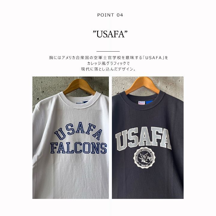 CHAMPION / チャンピオン REVERSE WEAVE SHOTSLEEVE Tee (USAFA