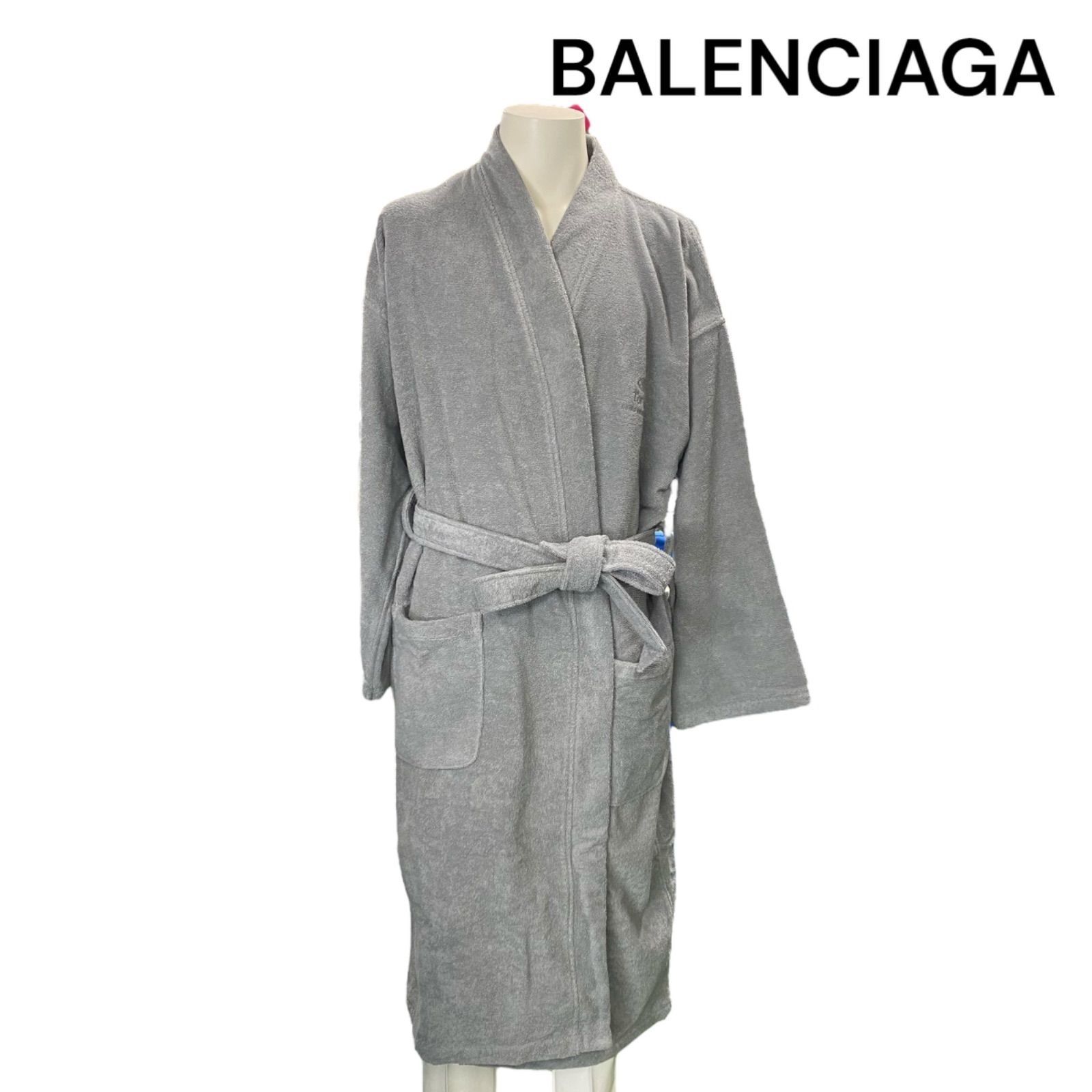 ほぼ未使用 バレンシアガ BALENCIAGA コットン バスローブ ガウン 