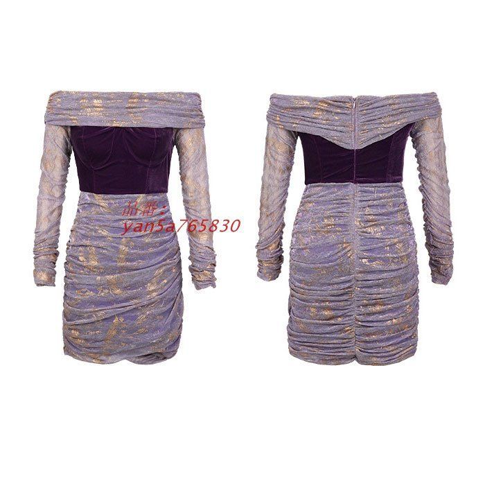 長袖ショートタイトドレスワンピース