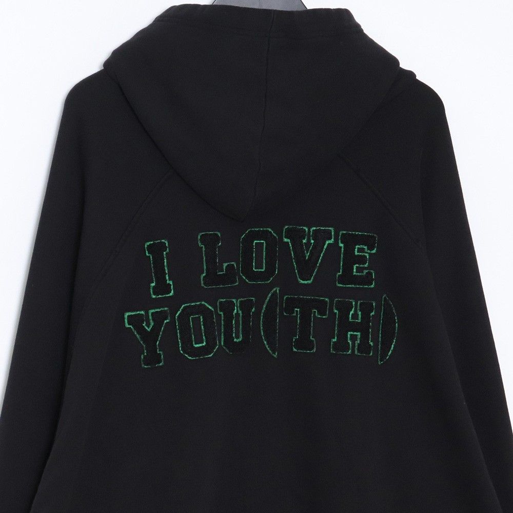 RAF SIMONS パーカー バッジアンドプリントオーバーサイズジップアップ