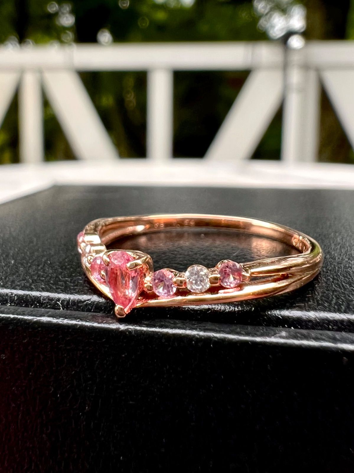 K18PG パパラチアサファイヤ ダイヤモンドリング DGL鑑別書付属 - メルカリ