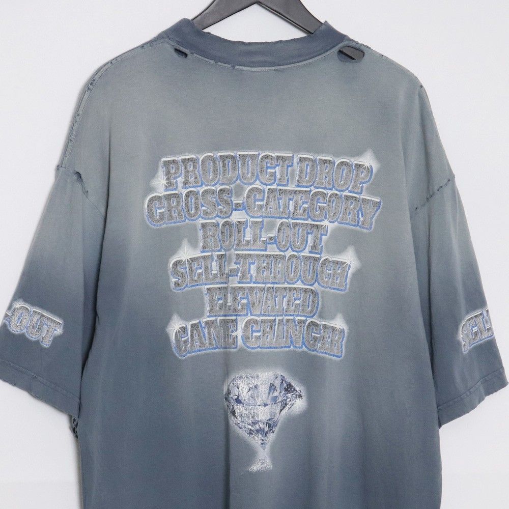 BALENCIAGA Tシャツ Medium Fit ホワイト＆ブルー Balenciaga Back T-shirt Medium Fit in Blue/white | Balenciaga US