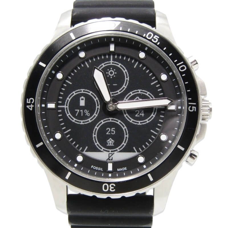 FOSSIL フォッシル FTW7018 FB-01 ハイブリッド スマートウォッチ Bluetooth HYBRID SMARTWATCH HR ユニセックス ブラック 黒 28009875