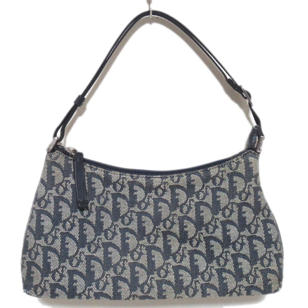 良品 Christian Dior クリスチャンディオール トロッター柄 ジャガード 