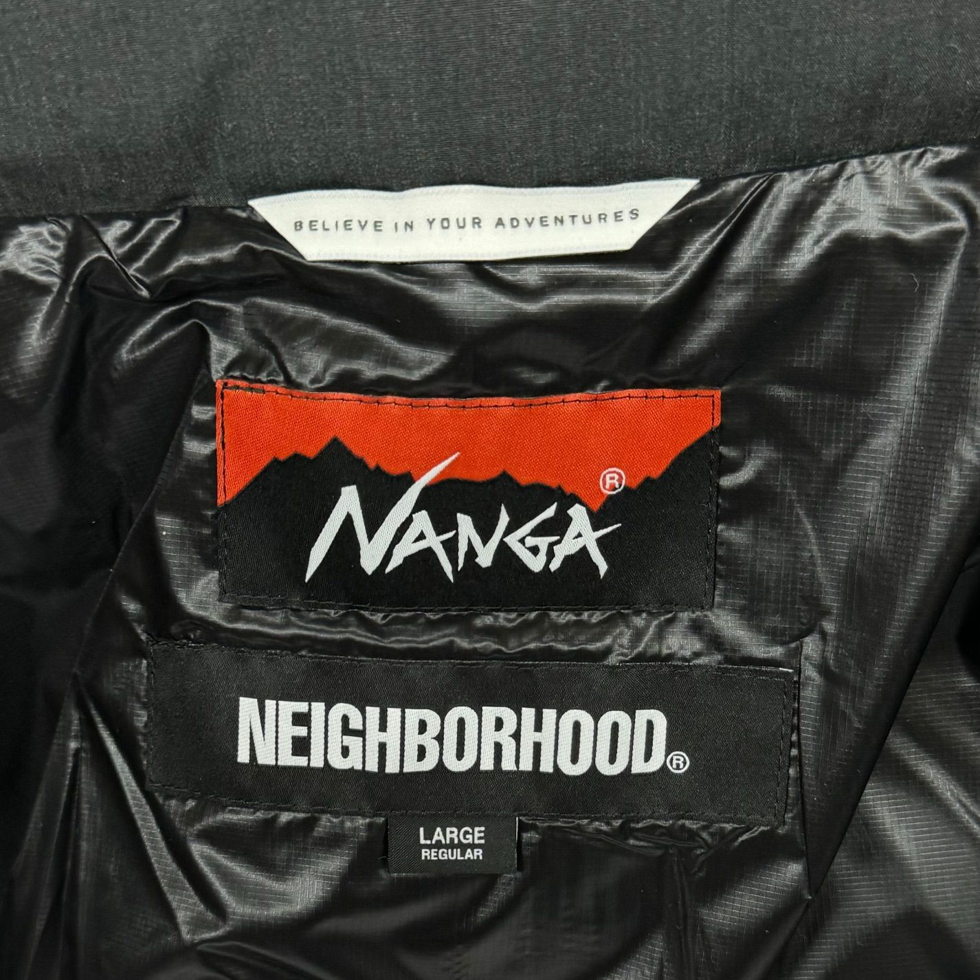 NEIGHBORHOOD 22AW NANGA TAKIBI DOWN JK PE 222NNNNN-JKM01 ナンガ タキビ ダウンジャケット  ネイバーフッド L BLACK 57951A - メルカリ