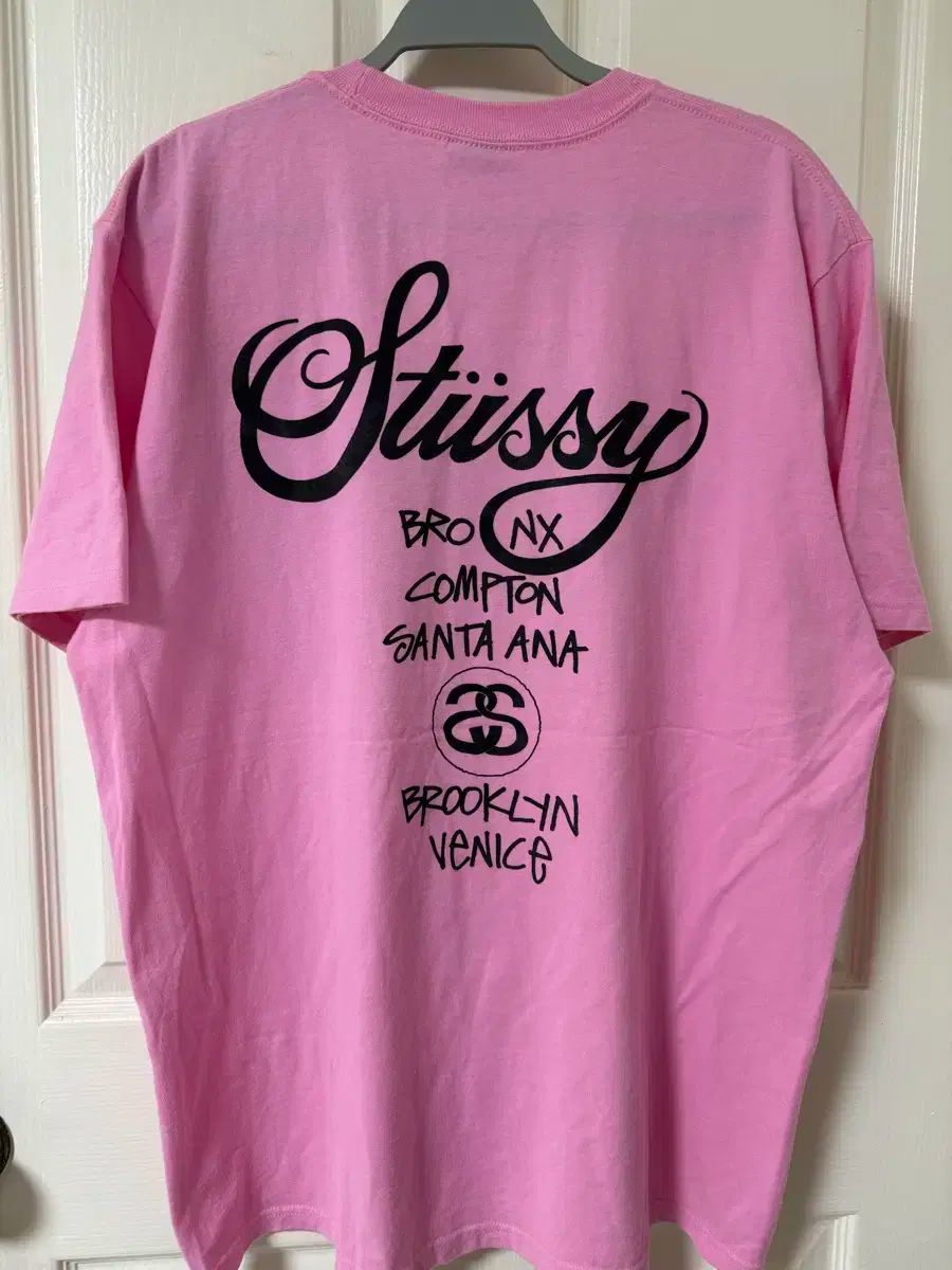 STUSSY(ステューシー) ワールドツアー Tシャツ ピンク L ピンク