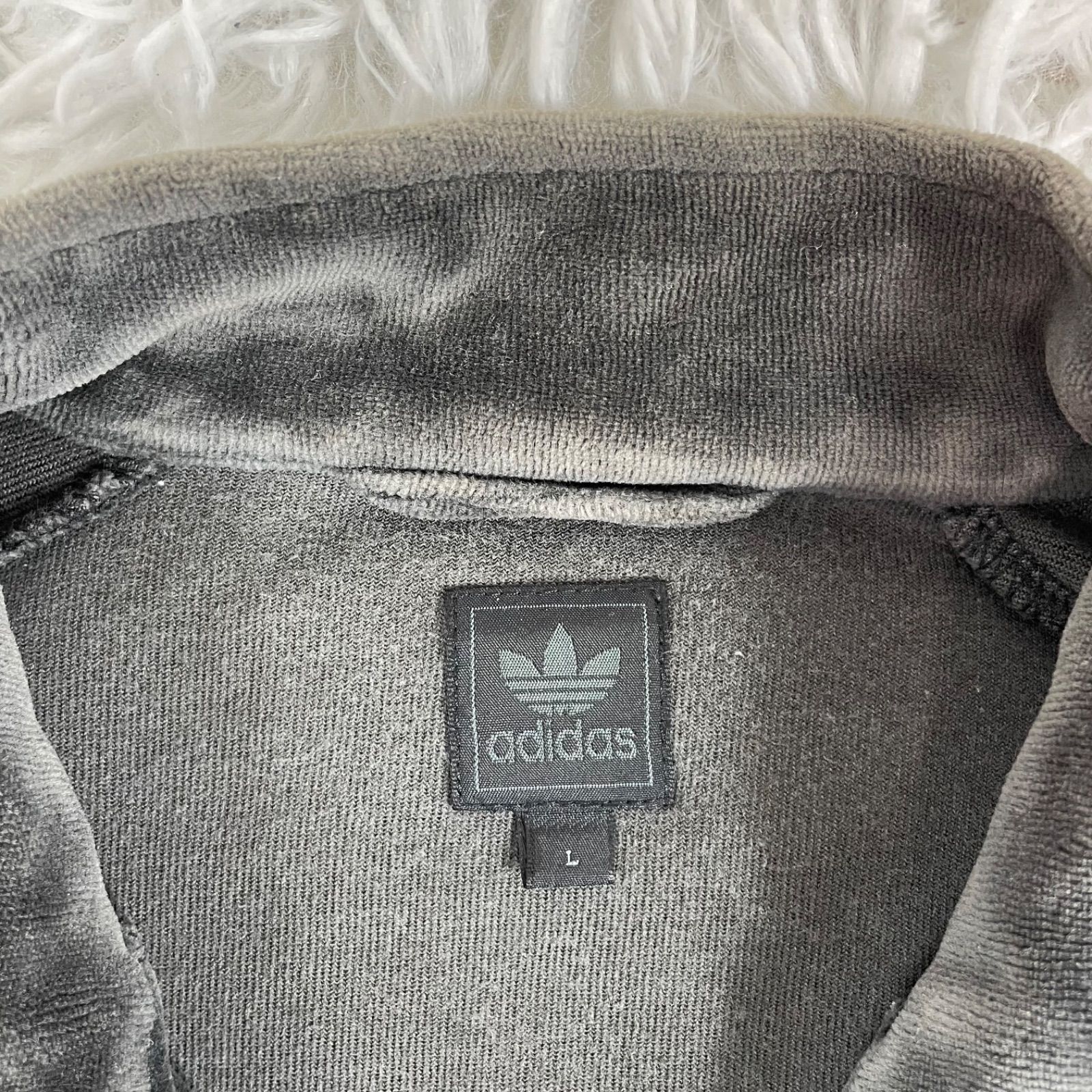 00s adidas アディダス ベロアトラックジャケット ジャージ 32 