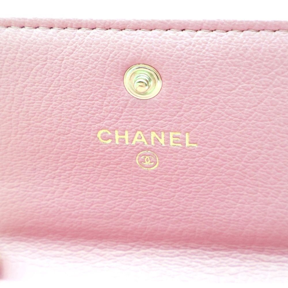 シャネル レザー ココマーク ラッキーフラワー 三つ折り財布 CHANEL (シャネル) ココマーク ラッキーフラワー レザー