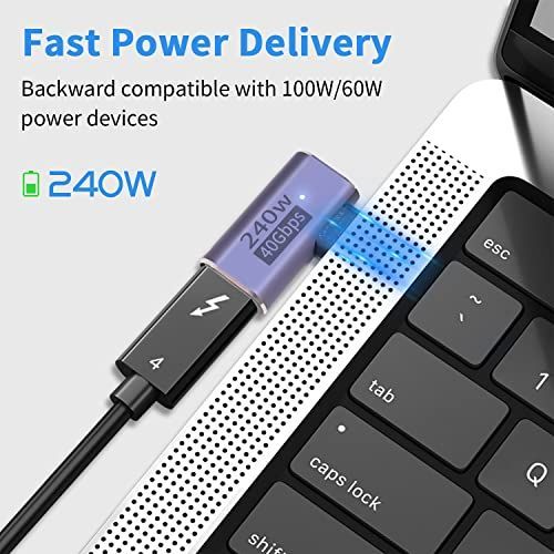 USB C L字 アダプタ Poyiccot USB C L字 アダプタ240W 、USB C 延長