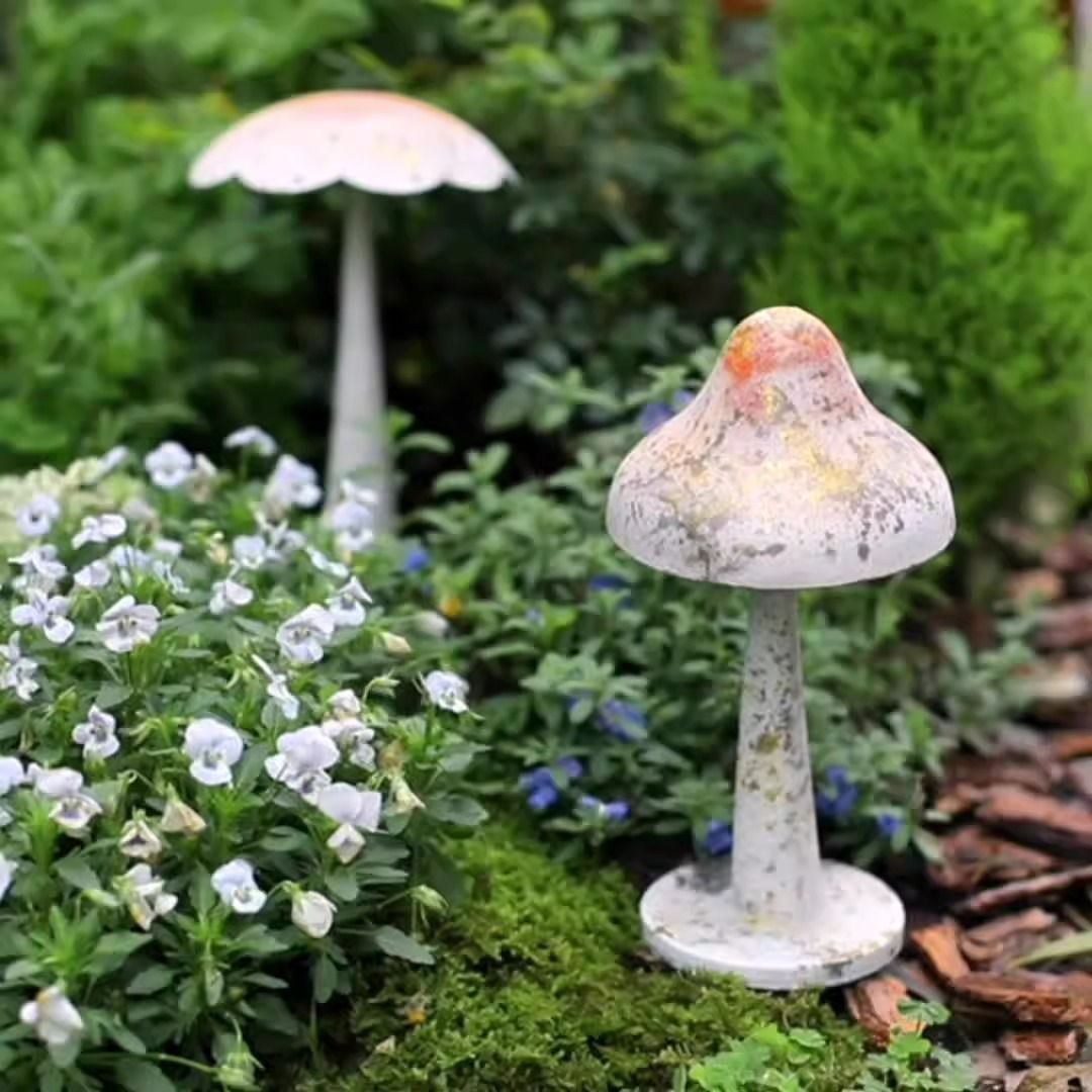 お洒落 おしゃれ きのこ ガーデニング シャビー加工 ガーデンオブジェ 鉄 装飾品 雑貨 キノコ ガーデン ガーデン雑貨 シャビーシック インテリア ガーデンインテリア 8-14 庭の装飾 置物