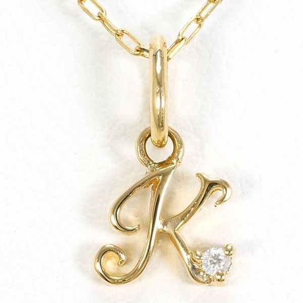 K10YG ネックレス necklace ダイヤ 0.01 総重量約0.8g 約40cm