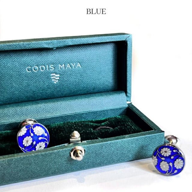 CODIS MAYA カフリンクス 極美品 CODIS MAYA（コーディスマヤ） カフリンクス CARNABY BLUE RED