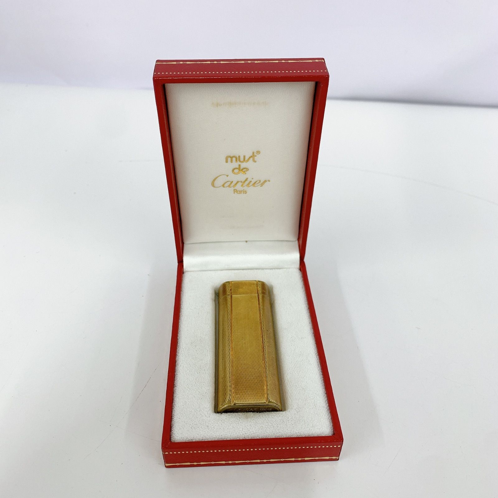 着火未確認】Cartier カルティエ ガスライター ゴールド 箱付き