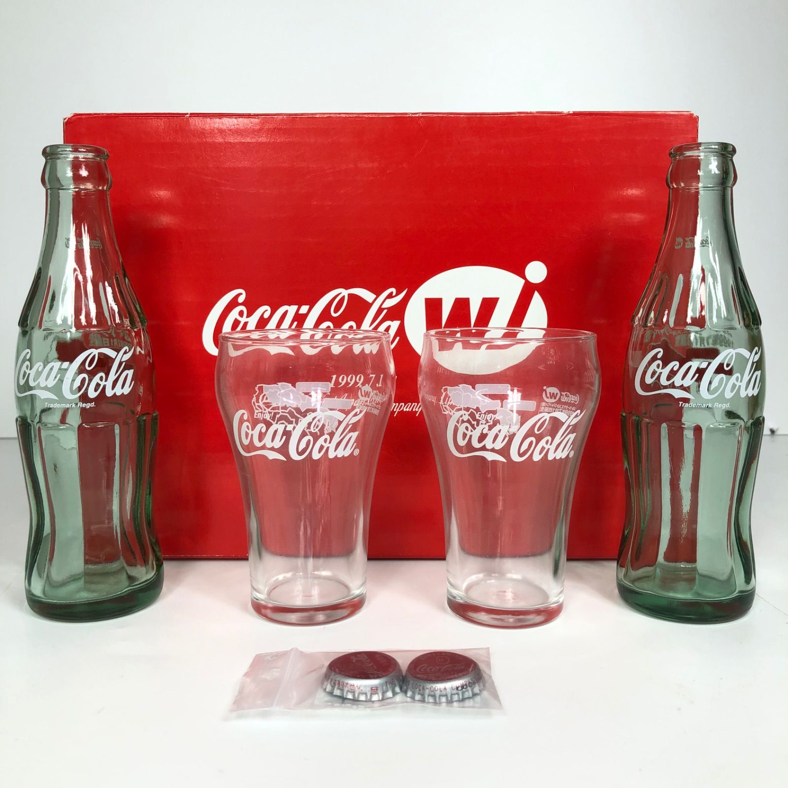 非売品】コカ・コーラ WJ記念グラス＆ボトルセット レトロ