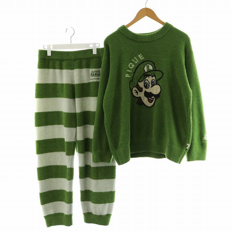 ジェラートピケ】スーパーマリオ ルイージパーカ&ロングパンツセットルームウェア 【公式通販】 ジェラートピケ gelato pique スーパーマリオ ルイージ パーカ&ロングパンツ セット