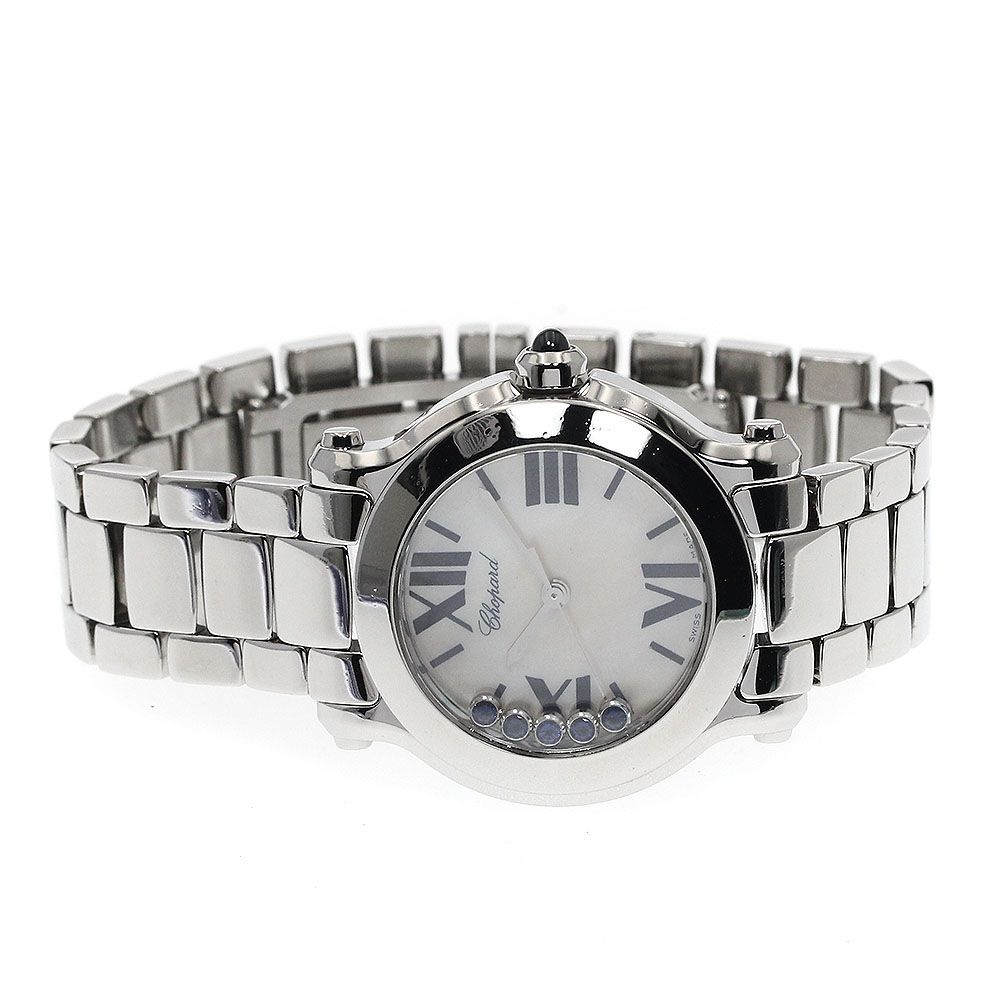☆仕上済☆ ショパール ハッピースポーツ 8509 5Pサファイヤ クォーツ ショパール(Chopard)ショパール ハッピースポーツ ブロッサム 腕時計