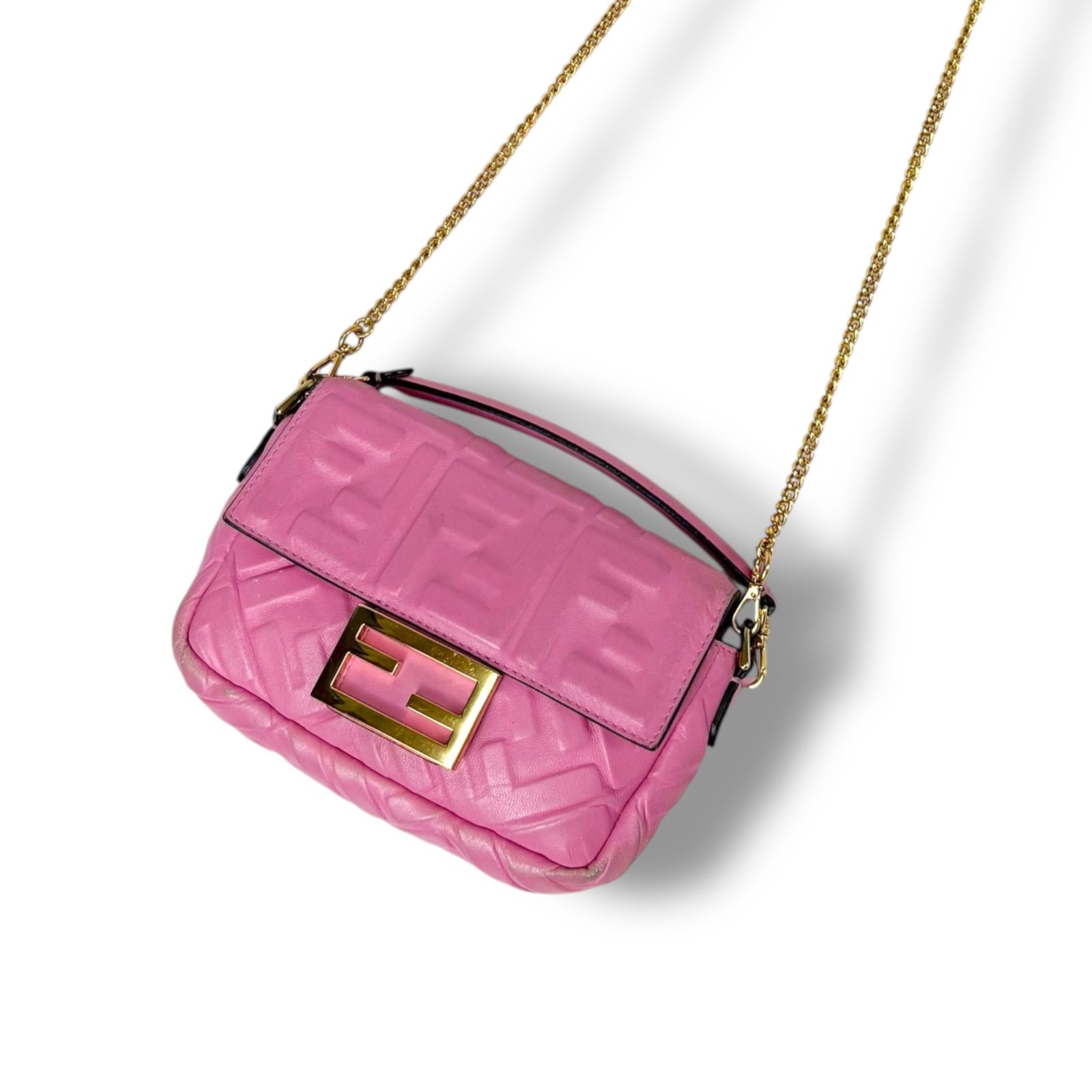 未使用級】フェンディ マンマ マイクロ フラット バケット ショルダー