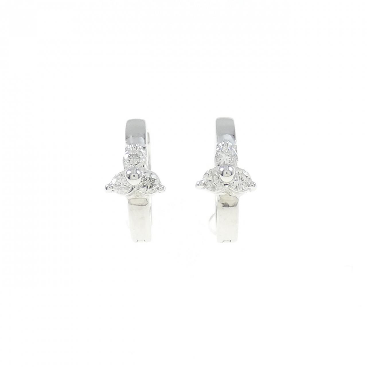 750WG ダイヤモンド ピアス 0.14CT