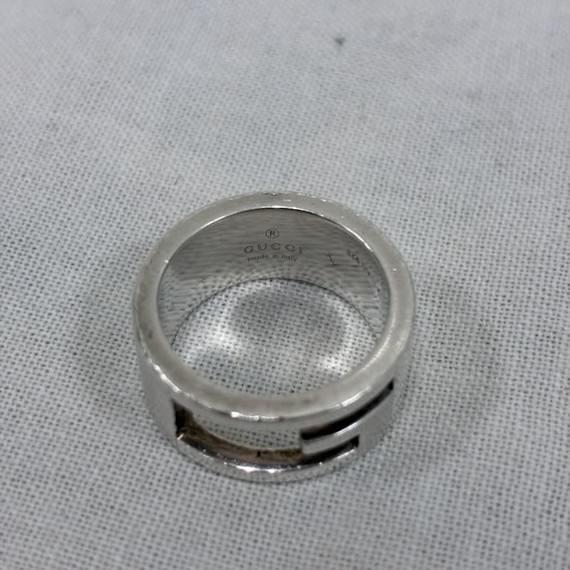 グッチ gリング Ag925 シルバー 13号 ブランデッドカット 指輪 GUCCI グッチ アクセサリー 指輪 ブランデッドG カットアウト