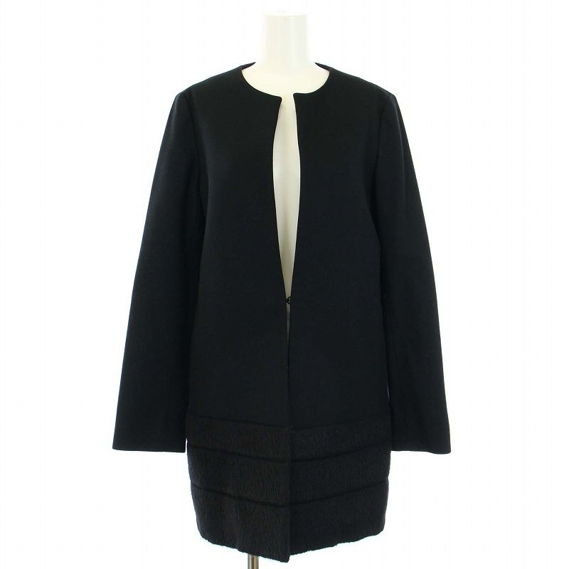 け*ん様 YOKO CHAN ノーカラージャケット 黒 38