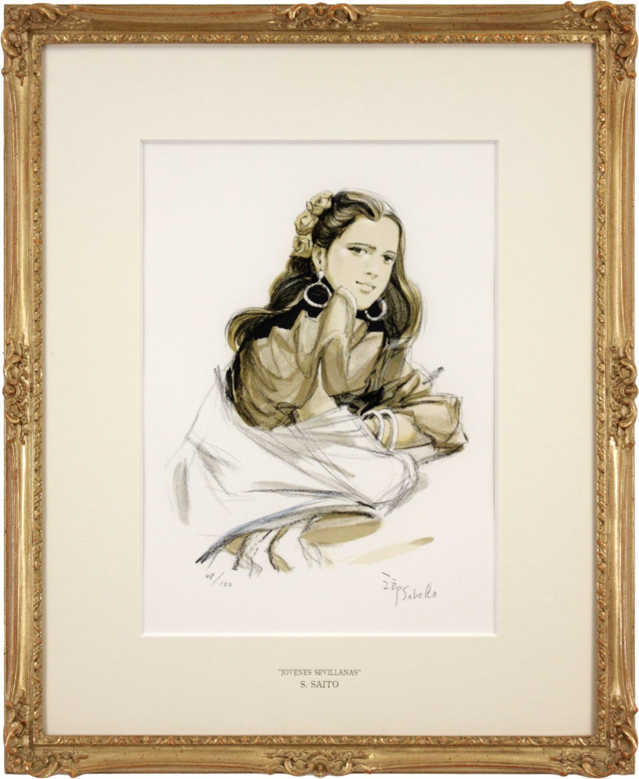 斎藤三郎 「イザベル」 リトグラフ 版画 絵画 斎藤三郎 「イザベル」 リトグラフ 版画 絵画 - メルカリ