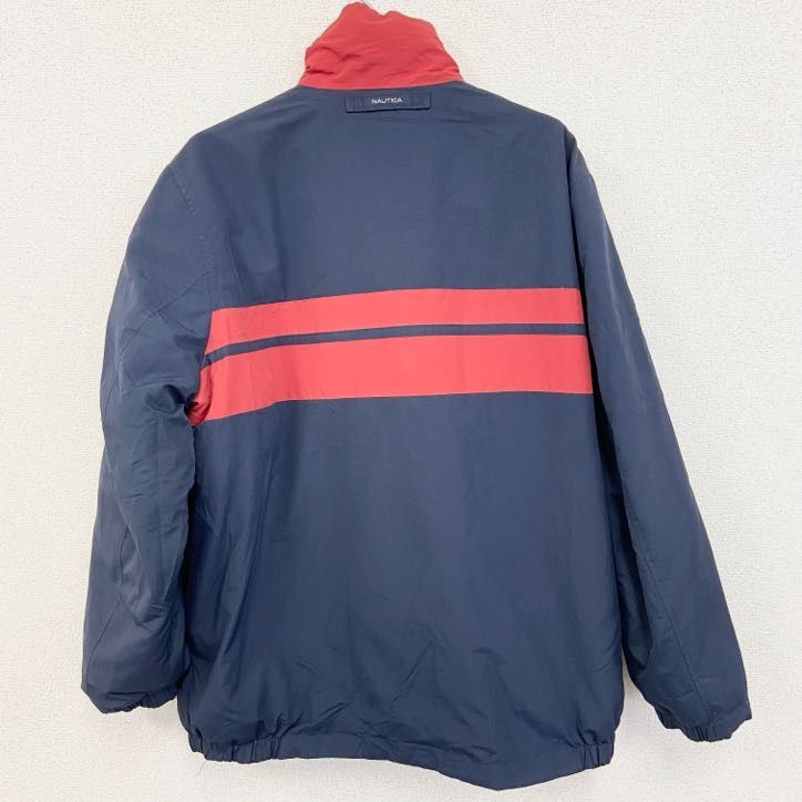 レアUS古着○ノーティカ リバーシブルダウンジャケット ネイビー メンズL 古着 used NAUTICA ノーティカ リバーシブルダウンジャケット 紺