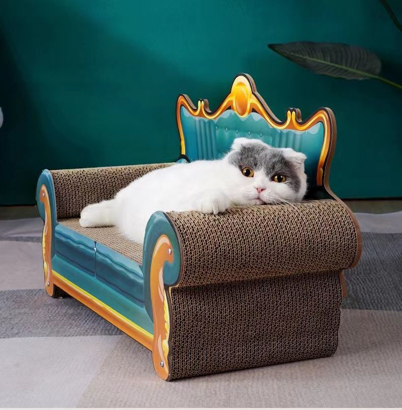 SONGWAY 猫スクラッチャー ソファベッド 段ボール スクラッチラウンジ 高級スクラッチポスト 家具プロテクター テクスチャード  Amazon.co.jp: Royal Cat Couch - 厚い段ボール 猫 スクラッチャー カウチ ファンシー 猫ベッド 猫 スクラッチパッド付き  猫 スクラッチャー ... 猫用スクラッチャー 猫砂 サイザル麻 おもちゃボール 縦型 厚め 段ボール紙 猫 スクラッチ ボード 傷防止 ソファ 猫 おもちゃ