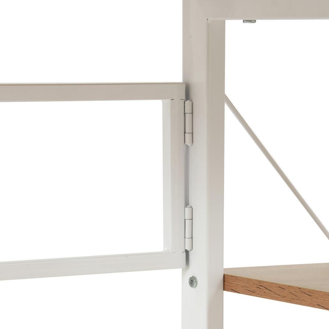 パソコンデスク ィスデスク学習デスク3段収納ラック キャスター付き