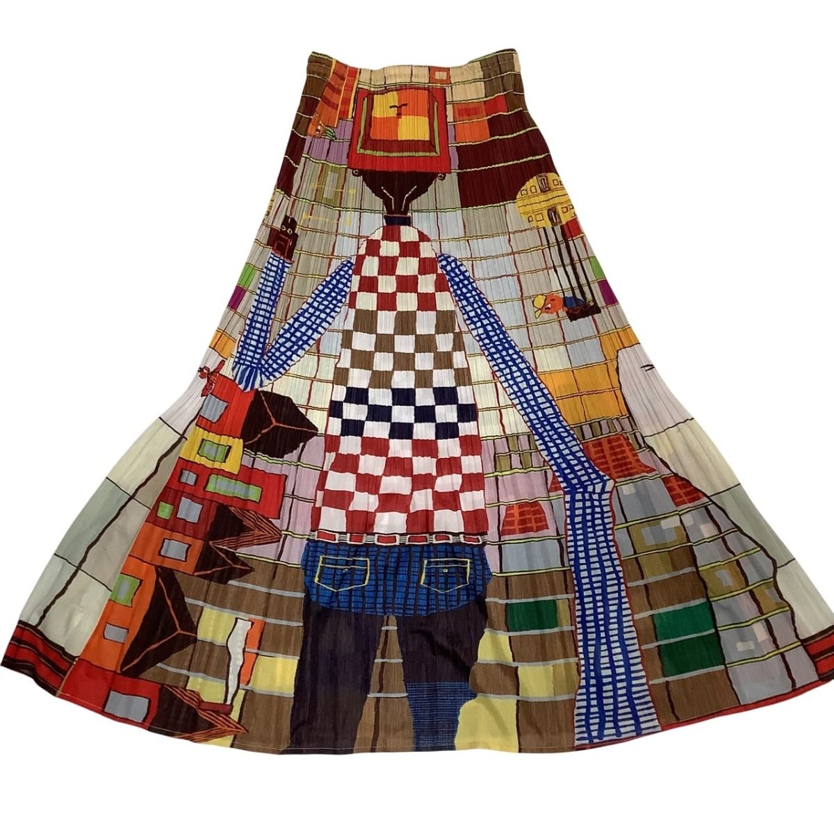 ISSEY MIYAKE イッセイミヤケ PLEATS PLEASE スカート 総柄 SIZE 3 PP14-JG145