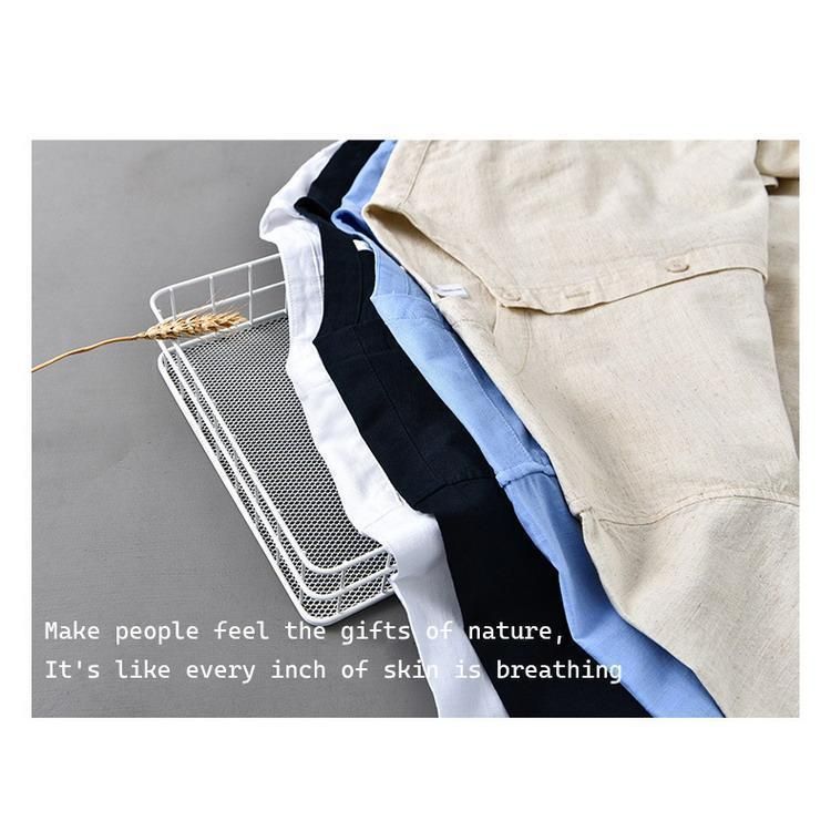 リネンシャツ 綿麻