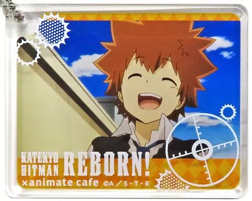 家庭教師ヒットマンREBORN! 一番カフェ 沢田綱吉 アクリルチャーム 家庭教師ヒットマンREBORN!_アクリルブロック リボーン＆沢田