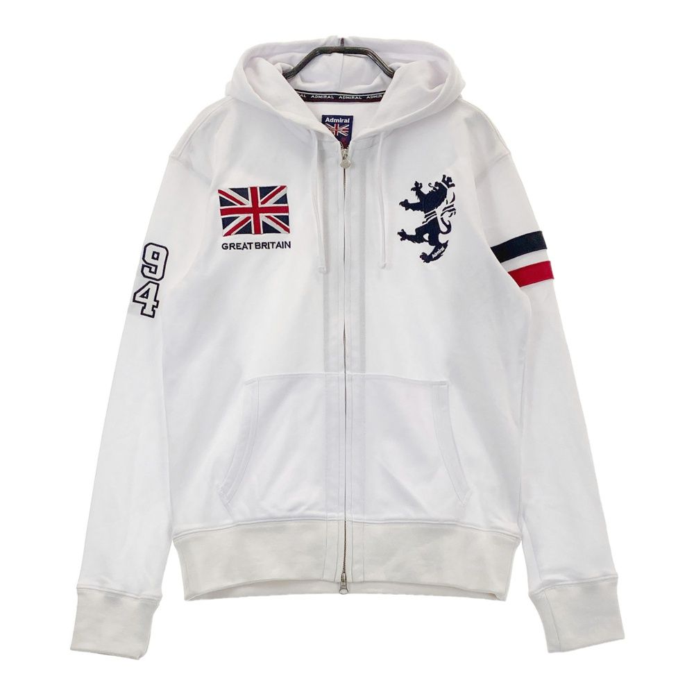 サイズ：M ADMIRAL アドミラル ジップパーカー ホワイト系