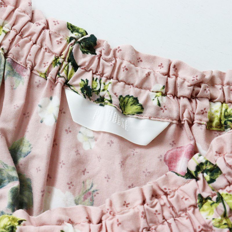 極美品 2023SS ピンクハウス PINK HOUSE Berry Roseプリントミディ  