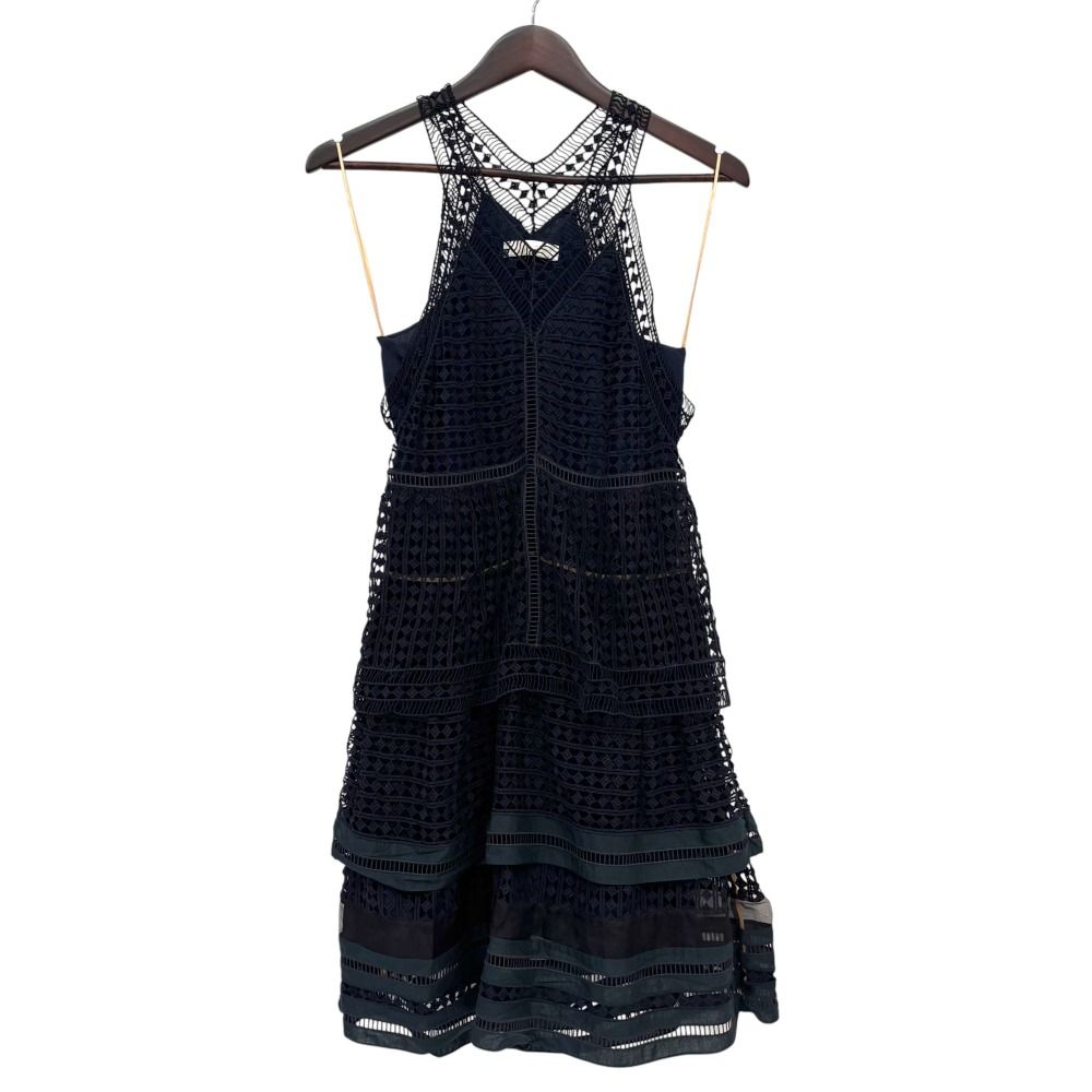 美品 Chloe クロエ カットワークレース フリルドレス ワンピース