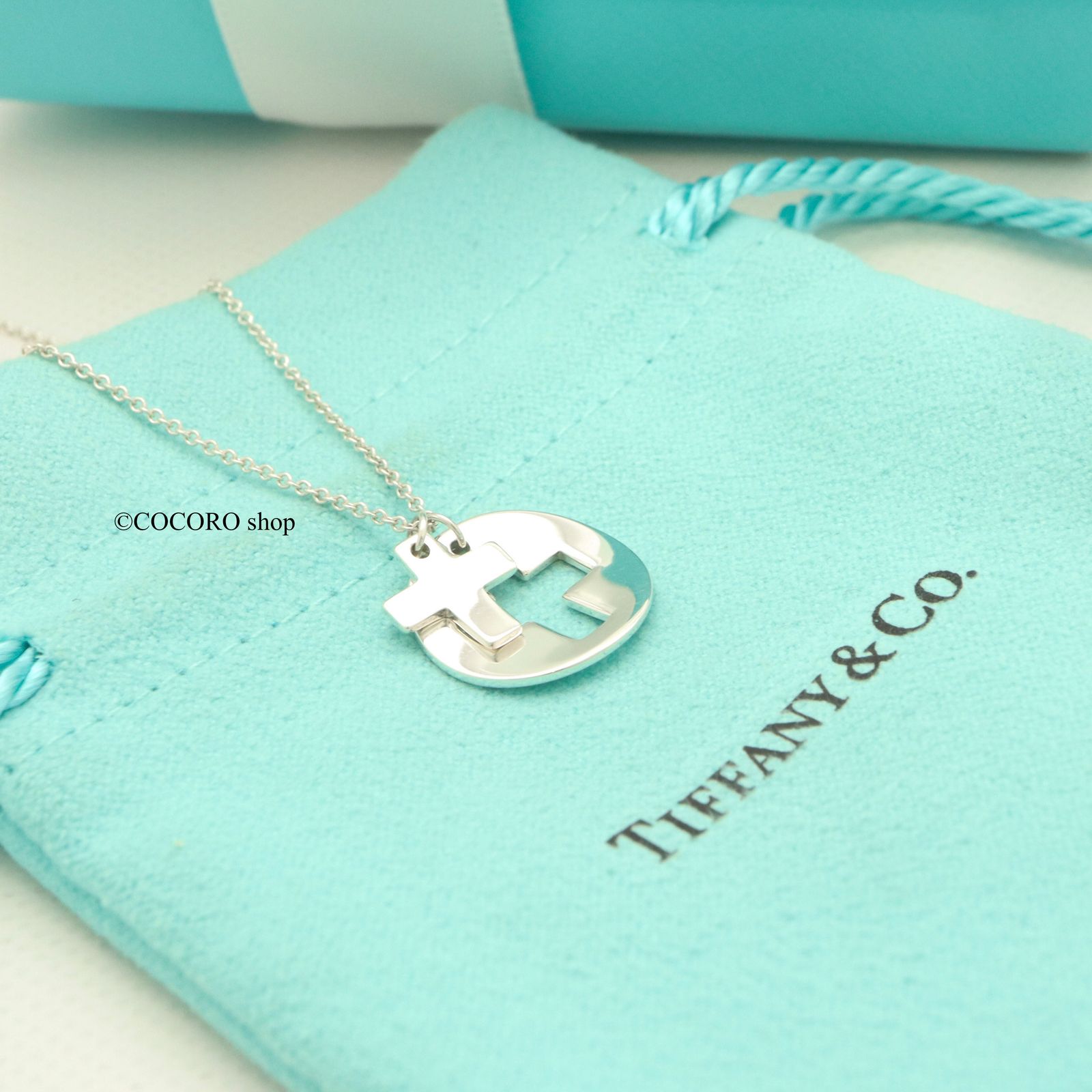 美品】ティファニー TIFFANY&Co. クロス ステンシル カットアウト 