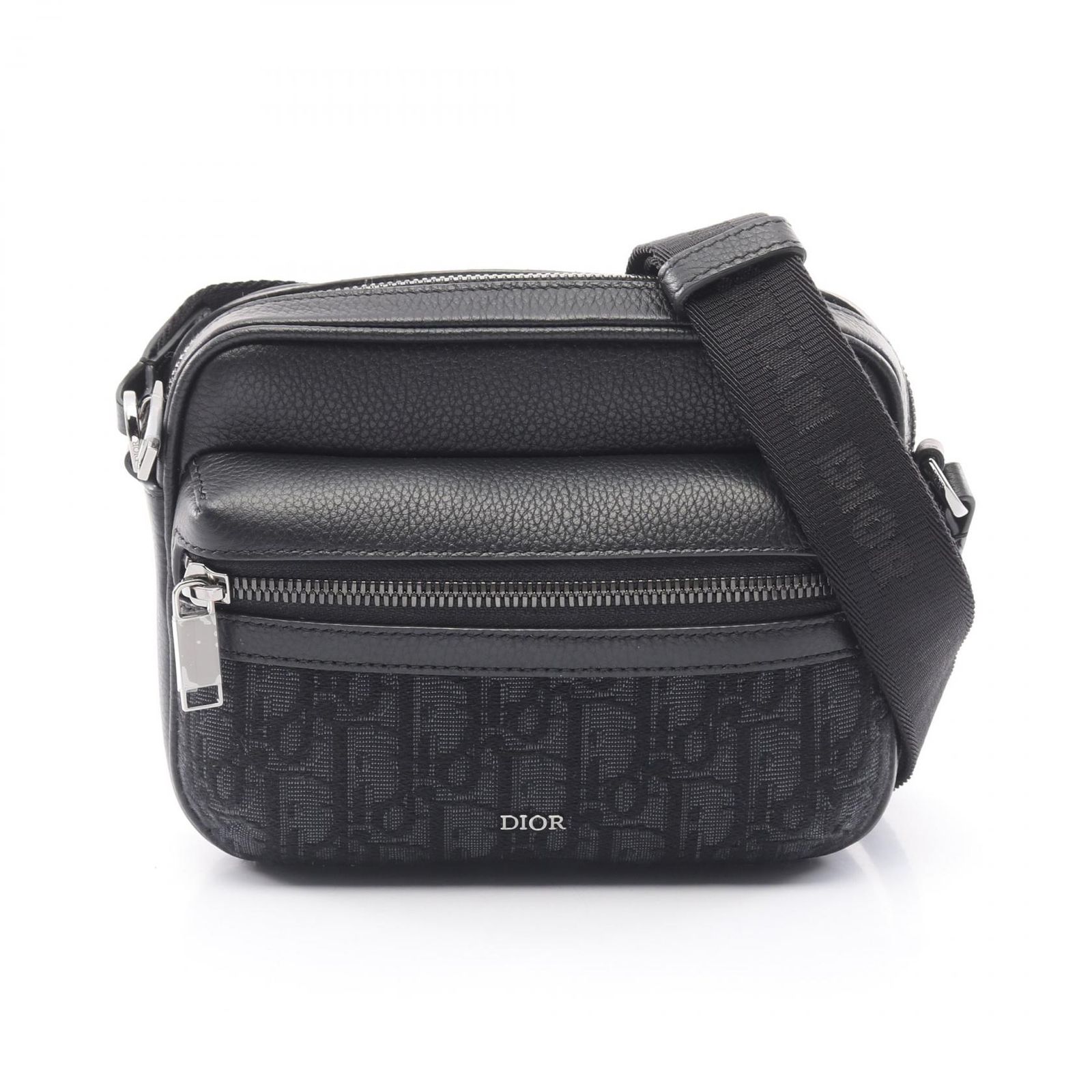 ディオール Dior ショルダーバッグ Rider 2.0 ジップ メッセンジャーバッグ ミニ オブリークジャカード 2ESWS034YKS ブラック キャンバス レザー オブリーク Rider 2.0 ジップ メッセンジャーバッグ ミニ メンズ Used A