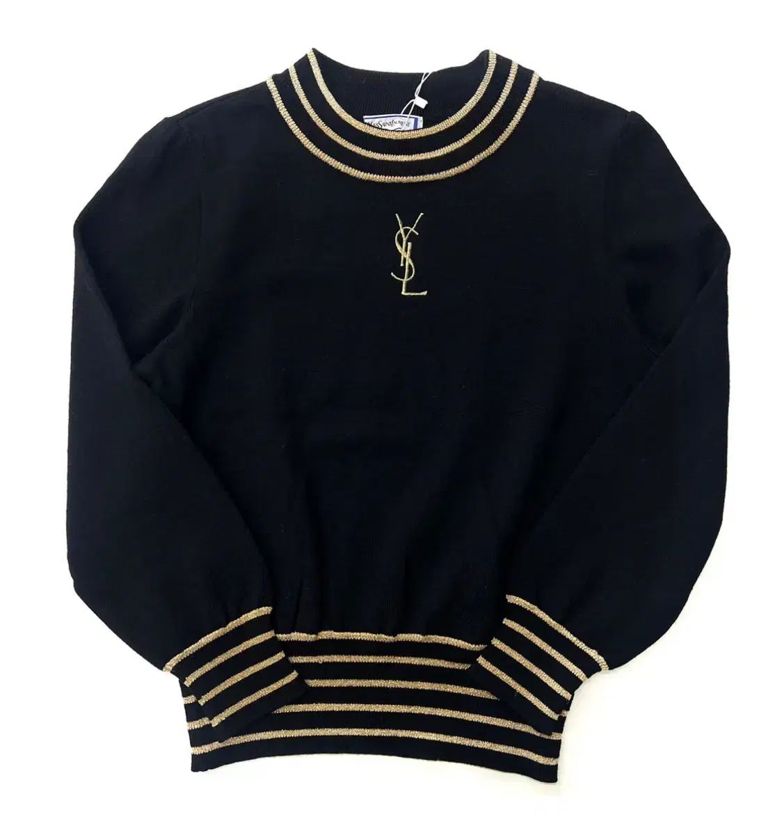 YVES SAINT LAURENT(イヴ・サンローラン) 黒 ゴールド ライン