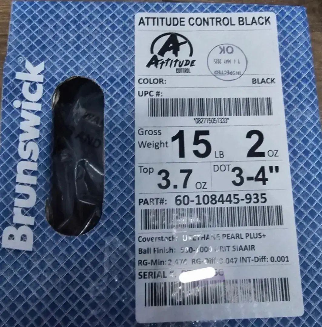 ボール エチュードコントロール ブラック Attitude Control 15 2p