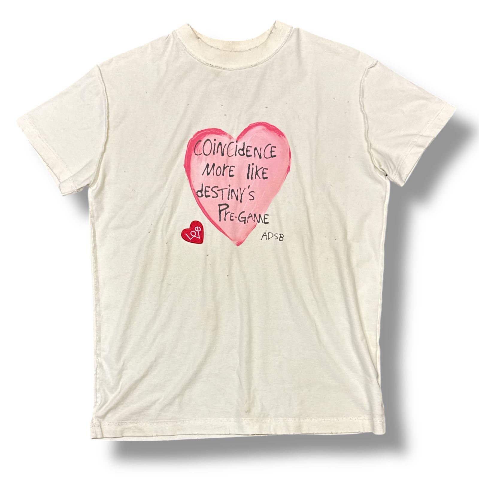 ADSB ANDERSSON BELL HEART MESSAGE T-SHIRT ハートメッセージT