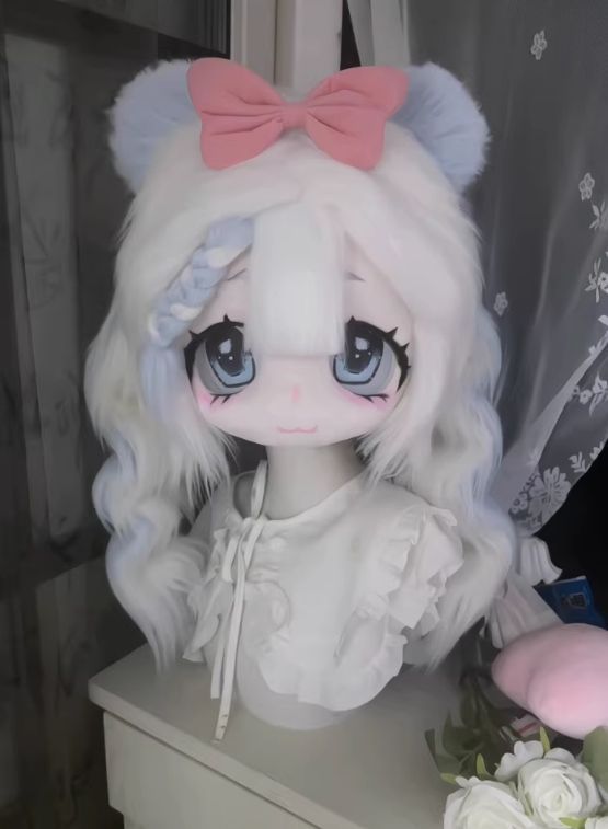 着ぐるみヘッド kigurumi NO.100 くま 水色 ファースーツ 全頭ヘッド ケモノ マスク ぬいぐるみ コスプレ コスチューム